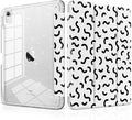 MEEgoodo Case for iPad A16 11th Generation 2025/10th Generation 2022 Glitter Tablet Cases with Transparent Acrylic Back+Trifold Stand +Pencil Holder+Auto Wake/SleepCartoon Line