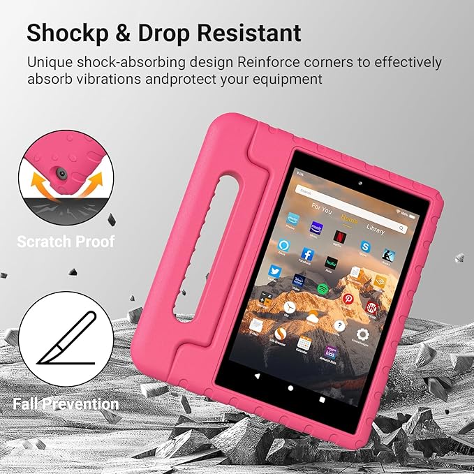 for Amazon Fire hd 10 Tablet case Kids 5th/7th/9th Generation 2015/2017/2019 ReleasedLightweight Shockproof Case with Portable Handle Stand for Amazon Kindle Fire HD 10 Tablet