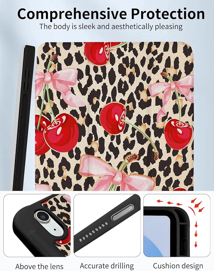 Leopard Pink Bow Cherry