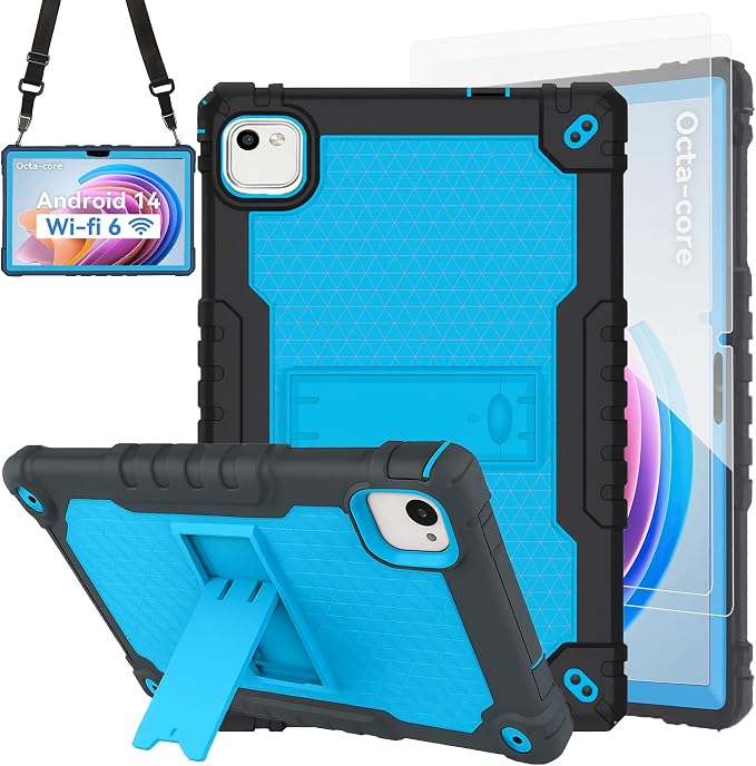 Black/Blue+2PCS Glass