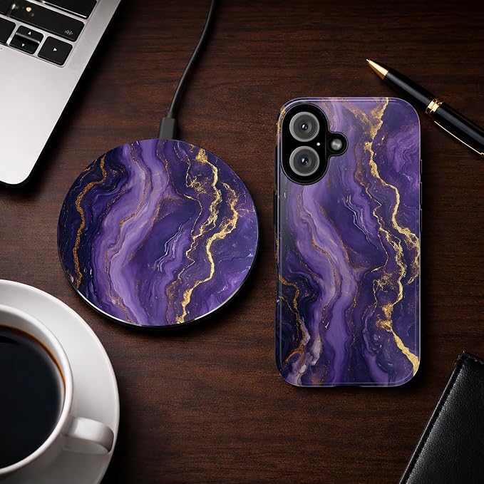 Purple with Gold Veins