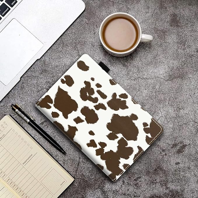 Case for Amazon Kindle Fire HD 10 &amp 10 Plus Tablet 10.1 (13th/11th Generation 2023/2021 Release) - PU Leather Folio Case with Smart Auto Wake/Sleep Cow Print