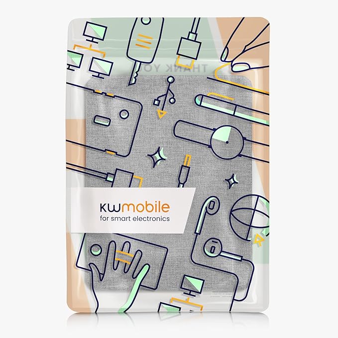 kwmobile Case Compatible with Apple iPad Air 11 (6. Gen 2024) / Air 4/5 / iPad Pro 11 (2020/2021/2022) - Slim Book Style Tablet Cover with Stand Feature - Grey