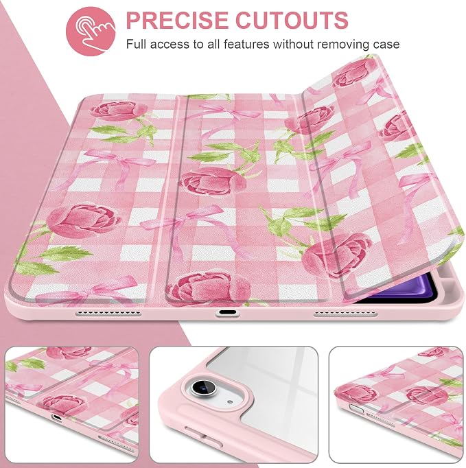 Roses&Bows&Watercolor Plaid