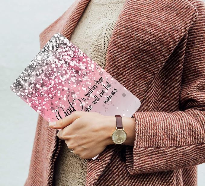 Pink Glitter Quote Bible Verse Psalm 46:5