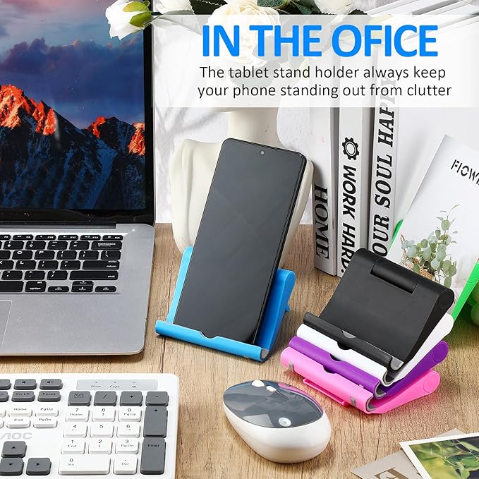Wenqik 36 Pcs Cell Phone Stands Foldable Tablet Mobile Stand Adjustable Multi Angle Tablet Holder Compatible with Phone 15 14 13 12 11 Pro Xs Xs Max XR 8(Colorful)