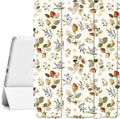 Idocolors Cute Kawaii Strawberry Plant Pad Case for 13 Inch iPad Pro(2024) Clear TPU Smart Stand Back Cover with Pencil Holder Auto Wake/Sleep Foldable Shockproof Protective Case for Women Girls