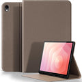 for Samsung Galaxy Tab S11 11 Inch Case 2025 Slim Folio Cover with S Pen Holder Auto Wake/Sleep Adjustable Kickstand Shockproof Hard Shell Premium Microfiber Leather - Gray Brown