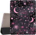 JOYLAND Starry Sky Case for iPad Air 11 M3(2025)/M2(2024) iPad Air 5th(2022)/4th (2020) Gen 10.9 Pencil Holder &amp Clear Transparent Back &amp Trifold Smart Tablet Cover for Girls Women