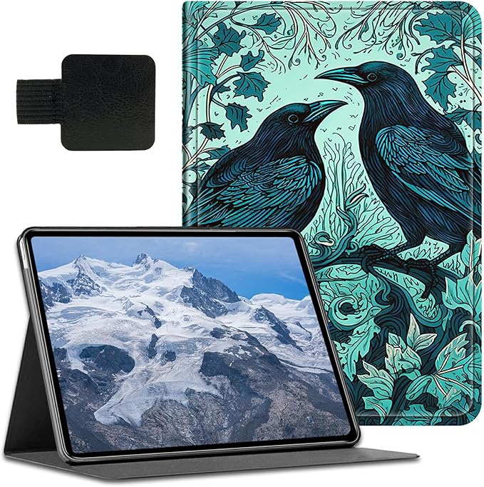 for Fire 7 Inch Tablet (9th/7th/5th Generation 2019/2017/2015 Release) Case with Pen Holder &amp Auto Wake/Sleepd Shockproof Stand Protective Cover for Fire 7 2019 TabletRavens On Branches