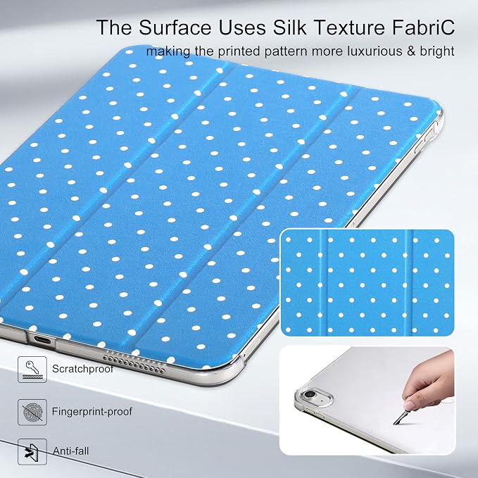 Blue and white dots