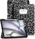 DTTO for iPad Air 13 Inch Case M4/M3/M2 2026/2025/2024 iPad Pro 12.9 Inch Case (6th/5th/4th/3rd Gen) Smart Slim Trifold Stand Soft Cover with Pencil Holder Book