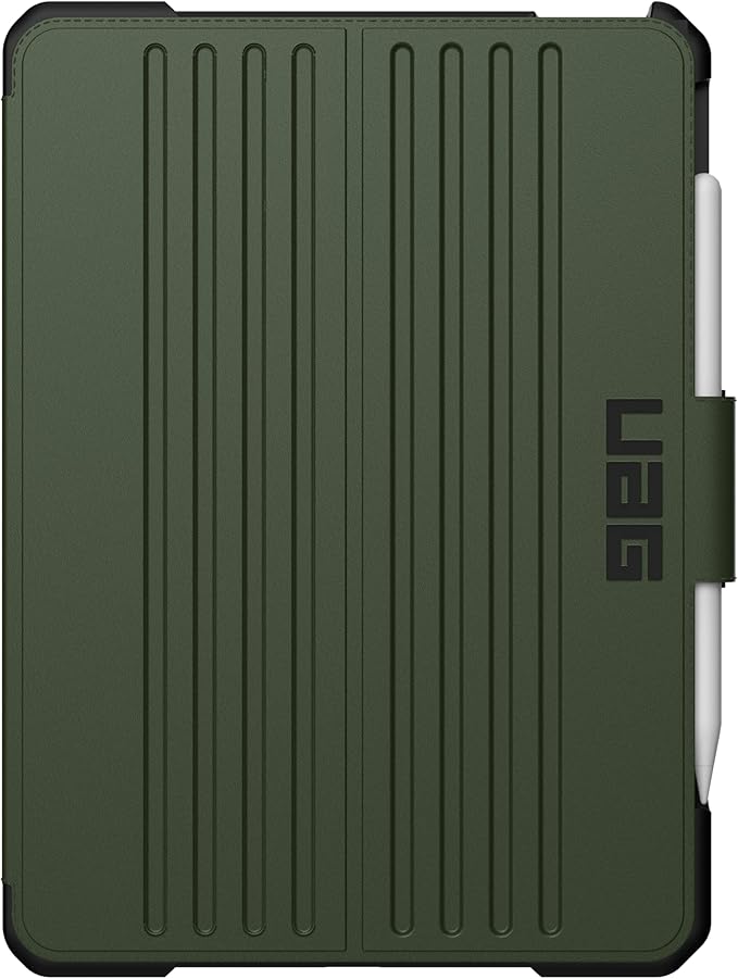 URBAN ARMOR GEAR UAG Designed for iPad Air 10.9 inch Case iPad 5th Generation 2022 Case Green Olive Rugged Smooth Exterior Multi-Angle Viewing Folio w/Pencil Holder Metropolis SE Protective Cover