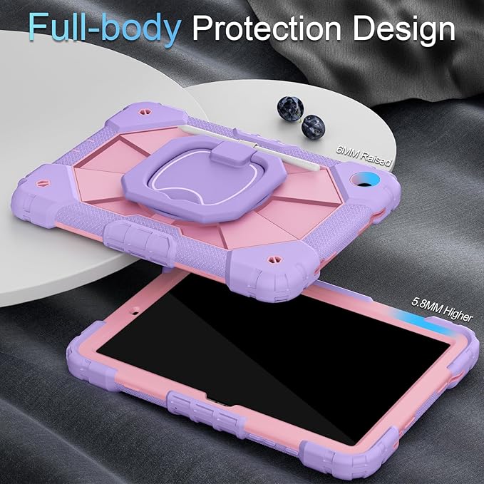 Case for Samsung Galaxy Tab A9+/A9 Plus 11 Inch with Screen Protector/Rotating Stand/Pen HolderMilitary Grade Shockproof Cover for Galaxy Tab A9 Plus Case (SM-X210/X216/X218)