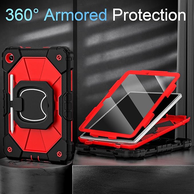 Case for Galaxy Tab A9 Plus Case 11 Inch with Screen Protector/Rotating Stand/Pen HolderMilitary Grade Shockproof Cover for Samsung Galaxy A9+/A9 Plus Tablet Case (SM-X210/X216/X218)