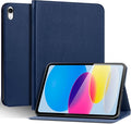 Genuine Leather Case for iPad 11th Gen 11 (2025/A16) &amp 10th Gen 10.9 (2022) | Slim Protective Cover with Adjustable Stand Auto Wake/Sleep Premium Leather | Blue