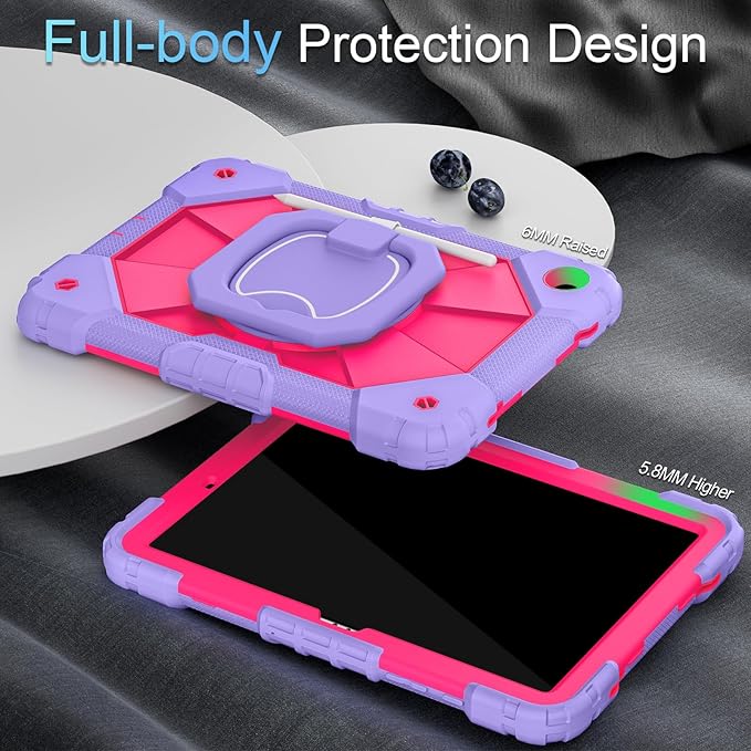 Case for Samsung Galaxy Tab A9+/ A9 Plus Case 11 2023 (SM-X210/X216/X218) with Screen Protector/360° Rotating StandMilitary Grade Shockproof Cover for Galaxy Tab A9 Plus Cases