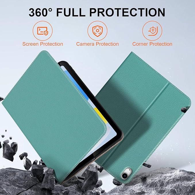 Case for iPad 12th/11th(A16) 11 Inch 2026-2025/ 10th Gen 10.9 Inch 2022 Smart Leather Cover Protective Auto Wake/Sleep Adjustable Stand Multiple View AnglesLight Blue
