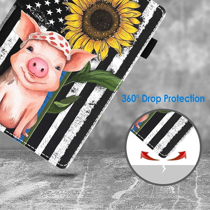 American Flag Pig & Sunflower