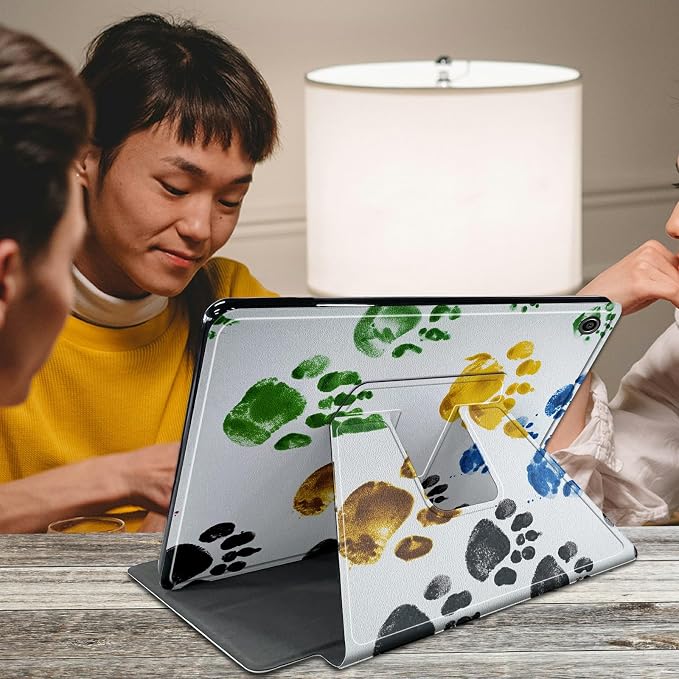 Colorful Dog Paw Prints