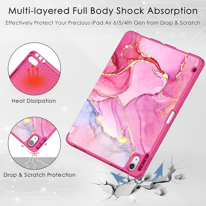 B-HotPink Marble