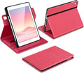 DTTO for iPad 6th / 5th Generation 9.7 Inch (2018/2017) iPad Air 2 / Air 1 Case 360 Degree Rotating Premium Leather Folio Stand Cover with Pencil Holder Watermelon Red