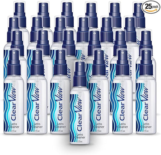 Lens Cleaner Spray – 25 Pack 2oz Bottles | Premium Streak-Free Glasses &amp Screen Cleaning Solution for Eyeglasses Cameras Phones Laptops – Travel Size Personal Use