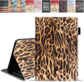 Case for Amazon Kindle Fire 7 Tablet (7 9th/7th Generation 2019/2017 Release) Slim PU Leather Cover with Card Slot &amp Auto Wake/Sleep Leopard Print