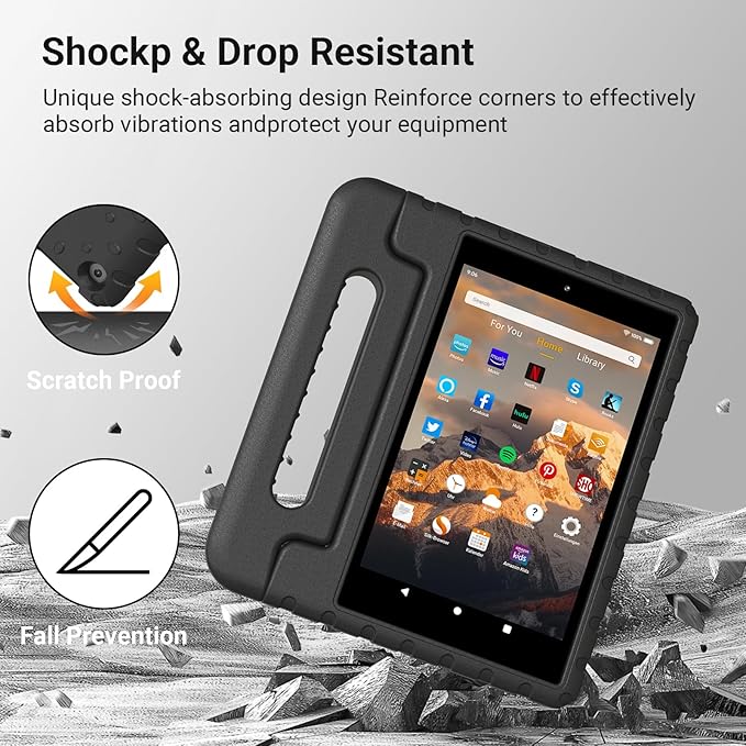 for Amazon Fire hd 10 Tablet case Kids 5th/7th/9th Generation 2015/2017/2019 ReleasedLightweight Shockproof Case with Portable Handle Stand for Amazon Kindle Fire HD 10 Tablet