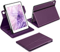DTTO for iPad 6th / 5th Generation 9.7 Inch (2018/2017) iPad Air 2 / Air 1 Case 360 Degree Rotating Premium Leather Folio Stand Cover with Pencil Holder Purple
