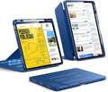 ESR for iPad Air 13 Inch Case M4/M3/M2 (2026/2025/2024) Vertical Stand Cover Multi Stand Angles Ultra-Stable Case with Pencil Holder Flip Series Blue