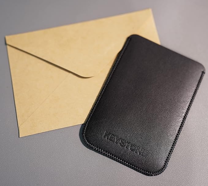 Keystone Crypto Hardware Wallet Pouch Black PU Leather Case Premium Protective Case Suitable for Keystone Pro and Keystone Essential