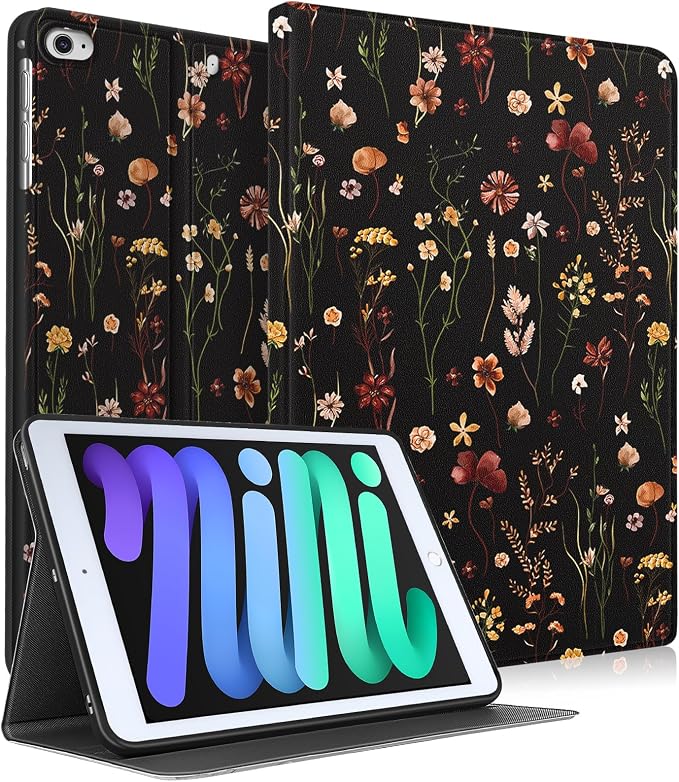 Black Retro Flower