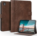 Leather Case for iPad Pro 13 Inch M5 2025 / M4 2024 Premium Folio Cover with Auto Wake/Sleep &amp Adjustable Stand - Vintage Dark Brown