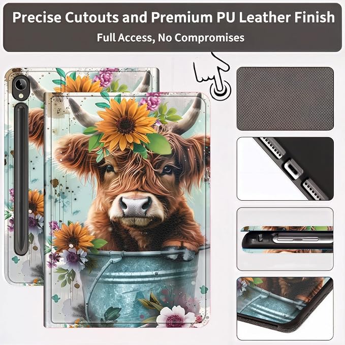 Floral Highland Cow