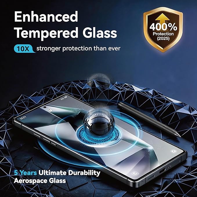 3 Pack for Galaxy S25 Ultra [6.9 Inch] Screen Protector Tempered Glass 9H Glass for S25 Ultra Screen Protector Fast Alignment Tool Case Friendly Scratch Resistant Bubble Free