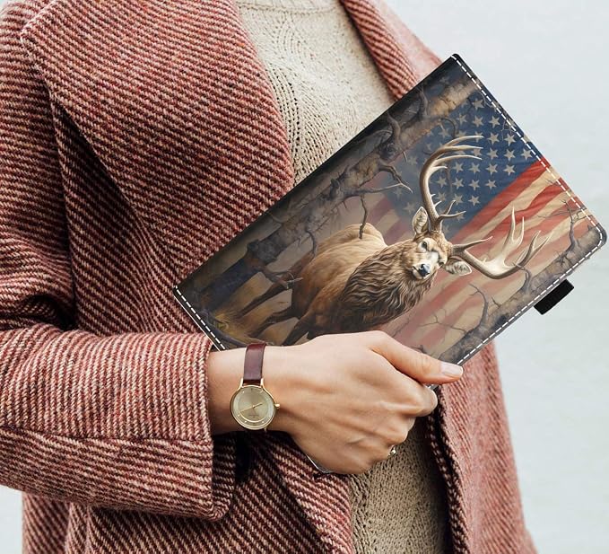 Deer with American Flag