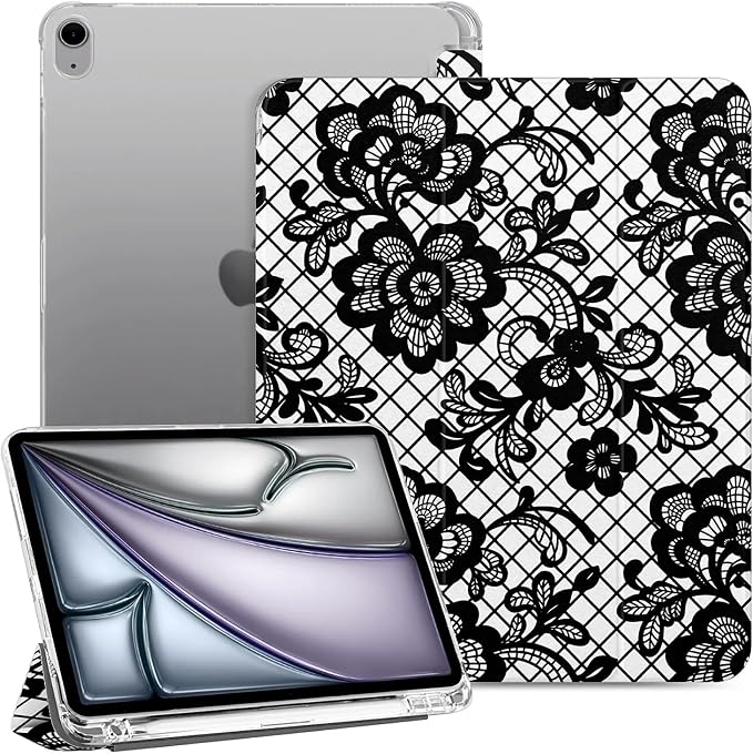 Black lace floral Graphic Aesthetic