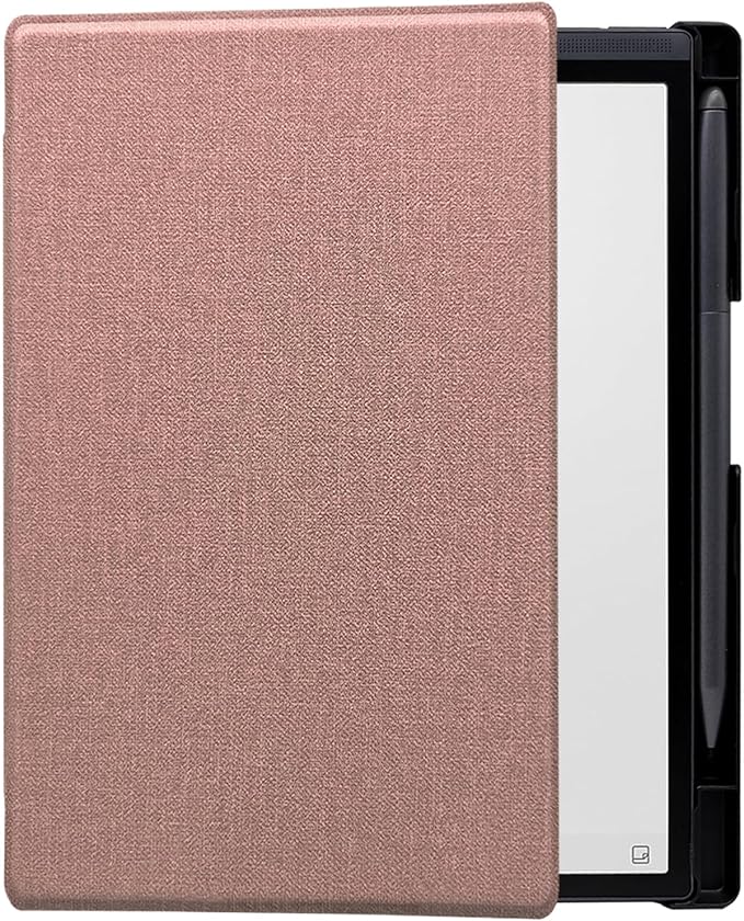 Slimshell Case for 8.2'' iFLYTEK AINOTE Air 2 Smart Auto Sleep/Wake Ultra-Thin Lightweight Leather Folio Cover with Built-in Pen Holder &amp Magnetic Closure (Cloth Rose Pink)