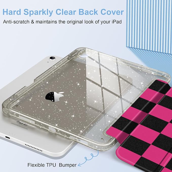 Rose Pink & Black Checkerboard