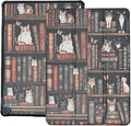 Case Fits New Amazon Fire HD 10 Tablet Case(Only Fit 13th Gen 2023 Release) Bookshelf Gifts for Women Trifold Lightweight Hard Shell Stand Cover with Auto Wake/Sleep Cat