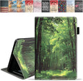 Case for Amazon Kindle Fire 7 Tablet (7 9th/7th Generation 2019/2017 Release) Slim PU Leather Cover with Card Slot &amp Auto Wake/Sleep Deep Forest Tree Nature