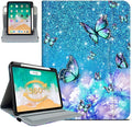 Rotating iPad Air 11-Inch Case M4/M3/M2 Case for iPad Air 5th/4th Generation 10.9 Inch360 Swivel Multi-Angle Adjustable Stand Pencil Holder/Pocket/Hand Strap iPad Pro 11-inch case Flowers Butterfly