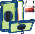 Tablet Case Compatible with Samsung Galaxy Tab S10 FE Plus 13.1 Inch 2025 Model (SM-X620/X626) CaseHeavy Duty Shockproof Rugged Protection Cover Stand &ampHand Strap+Shoulder Strap(Green)