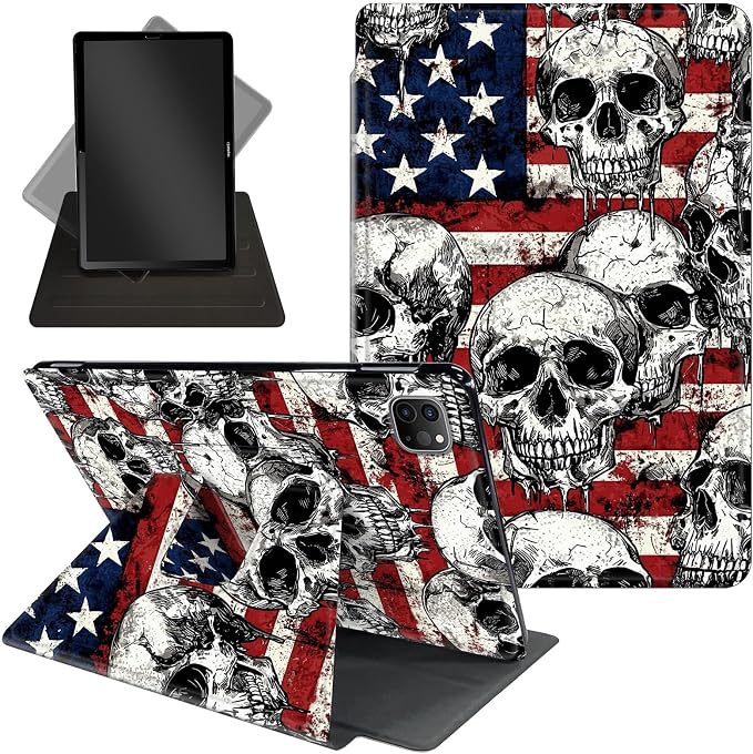 American Flag and Skulls