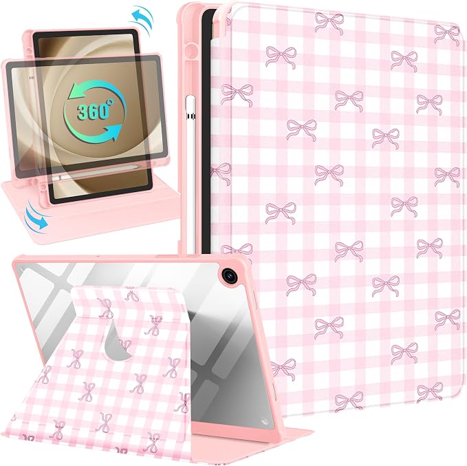 Pink Bow Checkered