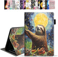 Case for All-New Amazon Kindle Fire HD 10 &amp 10 Plus Tablet 10.1 (13th/11th Generation 2023/2021 Release) - PU Leather Folio Case with Smart Auto Wake/Sleep Sloth