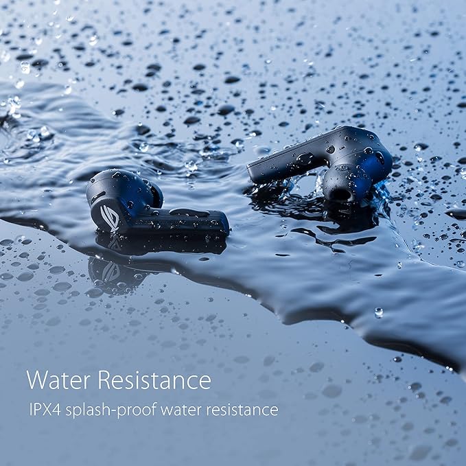 ASUS ROG Cetra True Wireless Gaming Earbuds – Bluetooth Low-Latency ANC Noise Cancelling Touch Control IPX4 Water Resistant 27Hr Battery Wireless Charging for PC Mobile Switch Ally/X - Black