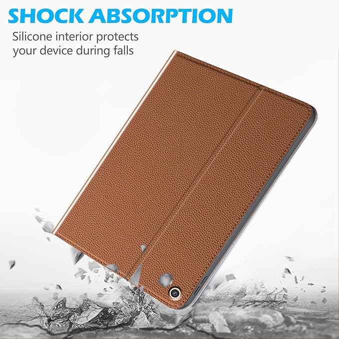 Leather Case for Ipad 10.2 2021/2020 for New iPad 9th/8th/7th Gen Leather case Also applies to iPad 10.2 case 2019 Brown