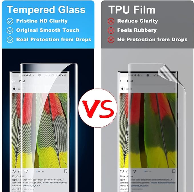 3 Pack【Auto Alignment】 S21 Ultra Glass Screen Protector 3D Curved Tempered Glass Shield Support Fingerprint Unlocking Scratch &amp Impact Protection Full HD Clear &amp Smooth Touch (transparent)